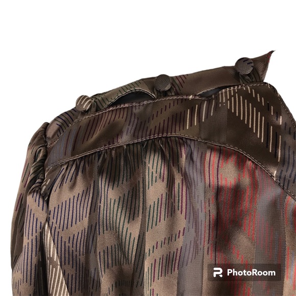 Vintage Stuart Lang Silky Pleated Blouse - Picture 5 of 11